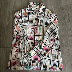 Alice + Olivia silk blouse size medium